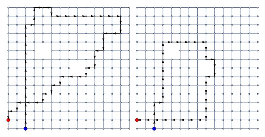 Chain pursuit on a grid graph