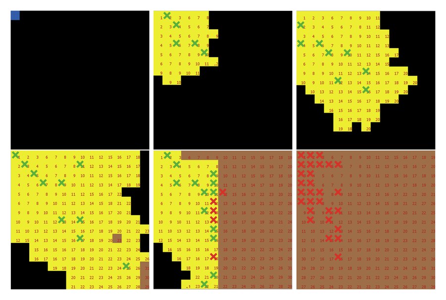 Beacon-based coverage of an unknown region